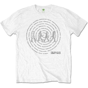 The Beatles - Abbey Road Songs Swirl Uni Wht i gruppen MERCH / T-Shirt / Rockoff_Nya April24 hos Bengans Skivbutik AB (5528321r)