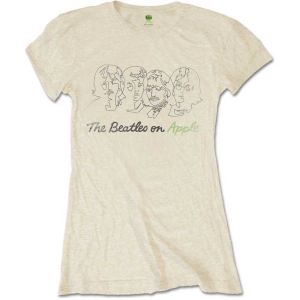 The Beatles - Outline Faces On Apple Lady Sand i gruppen MERCH / T-Shirt / Rockoff_Nya April24 hos Bengans Skivbutik AB (5528346r)