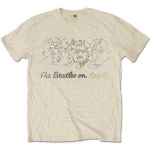 The Beatles - Outline Faces On Apple Uni Sand i gruppen MERCH / T-Shirt / Rockoff_Nya April24 hos Bengans Skivbutik AB (5528347r)