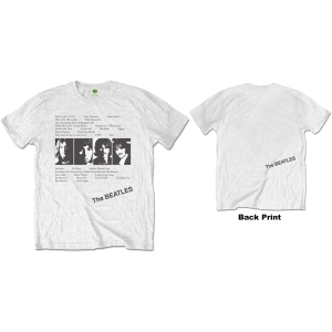 The Beatles - White Album Tracks Uni Wht i gruppen MERCH / T-Shirt / Rockoff_Nya April24 hos Bengans Skivbutik AB (5528353r)