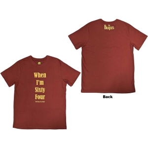 The Beatles - When I'm Sixty Four Uni Red i gruppen MERCH / T-Shirt / Rockoff_Nya April24 hos Bengans Skivbutik AB (5528358r)