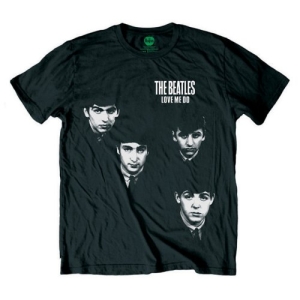 The Beatles - Love Me Do Faces Uni Bl i gruppen MERCH / T-Shirt / Rockoff_Nya April24 hos Bengans Skivbutik AB (5528361r)