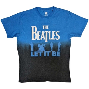 The Beatles - Let It Be Split Uni Blue Dip-Dye i gruppen MERCH / T-Shirt / Rockoff_Nya April24 hos Bengans Skivbutik AB (5528367r)