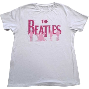 The Beatles - Band Silhouettes Uni Wht i gruppen MERCH / T-Shirt / Rockoff_Nya April24 hos Bengans Skivbutik AB (5528960r)