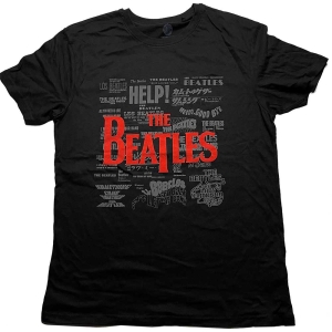 The Beatles - Titles & Logos Uni Bl i gruppen MERCH / T-Shirt / Rockoff_Nya April24 hos Bengans Skivbutik AB (5528968r)