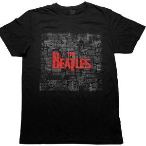 The Beatles - Tickets & Logo Uni Bl i gruppen MERCH / T-Shirt / Rockoff_Nya April24 hos Bengans Skivbutik AB (5528970r)