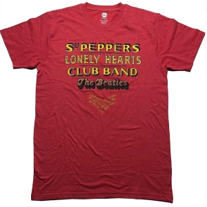 The Beatles - Sgt Pepper Stacked Diamante Uni Red i gruppen MERCH / T-Shirt / Rockoff_Nya April24 hos Bengans Skivbutik AB (5528974r)