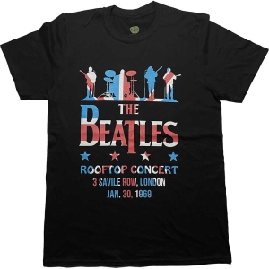 The Beatles - Drop T Rooftop Flag Uni Bl i gruppen MERCH / T-Shirt / Rockoff_Nya April24 hos Bengans Skivbutik AB (5528976r)