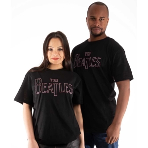 The Beatles - Drop T Embroidered Uni Bl i gruppen MERCH / T-Shirt / Rockoff_Nya April24 hos Bengans Skivbutik AB (5528983r)