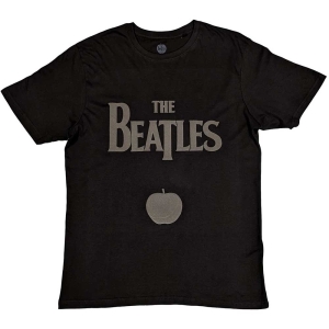 The Beatles - Drop T Logo & Apple Hi-Build Uni Bl i gruppen MERCH / T-Shirt / Rockoff_Nya April24 hos Bengans Skivbutik AB (5528986r)