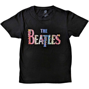 The Beatles - Floral Logo Uni Bl i gruppen MERCH / T-Shirt / Rockoff_Nya April24 hos Bengans Skivbutik AB (5529006r)