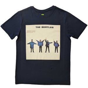 The Beatles - Help! Album Cover Uni Navy i gruppen MERCH / T-Shirt / Rockoff_Nya April24 hos Bengans Skivbutik AB (5529015r)