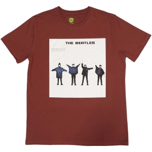 The Beatles - Help! Album Cover Uni Red i gruppen MERCH / T-Shirt / Rockoff_Nya April24 hos Bengans Skivbutik AB (5529016r)