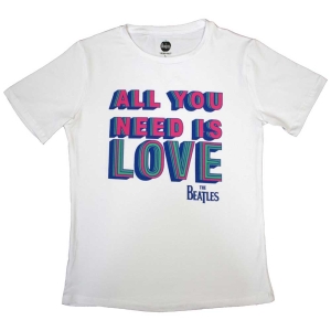 The Beatles - All You Need Is Love Lady Wht i gruppen MERCH / T-Shirt / Rockoff_Nya April24 hos Bengans Skivbutik AB (5529023r)