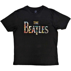 The Beatles - Logo Treatment Uni Bl i gruppen MERCH / T-Shirt / Rockoff_Nya April24 hos Bengans Skivbutik AB (5529026r)