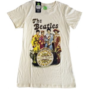 The Beatles - Sgt Pepper Band & Drum Lady Natrl i gruppen MERCH / T-Shirt / Rockoff_Nya April24 hos Bengans Skivbutik AB (5529048r)