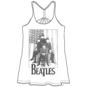 The Beatles - Stars & Stripes Bbydll Lady Wht Vest: i gruppen MERCH / T-Shirt / Rockoff_Nya April24 hos Bengans Skivbutik AB (5529050r)