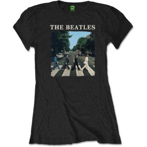 The Beatles - Packaged Abbey Road & Logo Lady Bl i gruppen MERCH / T-Shirt / Rockoff_Nya April24 hos Bengans Skivbutik AB (5529056r)