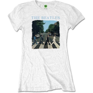 The Beatles - Packaged Abbey Road & Logo Lady Wht i gruppen MERCH / T-Shirt / Rockoff_Nya April24 hos Bengans Skivbutik AB (5529057r)