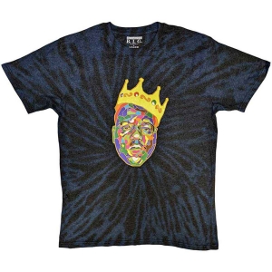 Biggie Smalls - Crown Uni Blue Dip-Dye i gruppen MERCHANDISE / T-shirt / Hip Hop-Rap hos Bengans Skivbutik AB (5529262r)