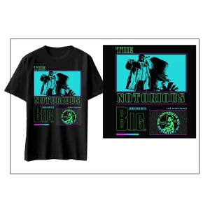 Biggie Smalls - Life After Death Neon Uni Bl i gruppen MERCHANDISE / T-shirt / Hip Hop-Rap hos Bengans Skivbutik AB (5529451r)