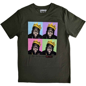 Biggie Smalls - Crown Pop Art Uni Green i gruppen MERCHANDISE / T-shirt / Hip Hop-Rap hos Bengans Skivbutik AB (5529458r)