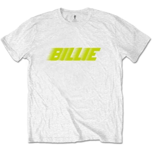 Billie Eilish - Racer Logo Fp Uni Wht i gruppen MERCH / T-Shirt / Rockoff_Nya April24 hos Bengans Skivbutik AB (5529467r)