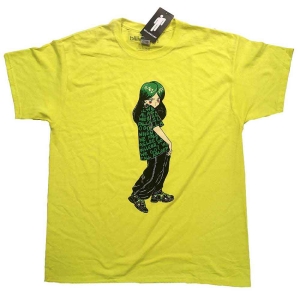 Billie Eilish - Anime Billie Uni Green i gruppen MERCH / T-Shirt / Rockoff_Nya April24 hos Bengans Skivbutik AB (5529473r)