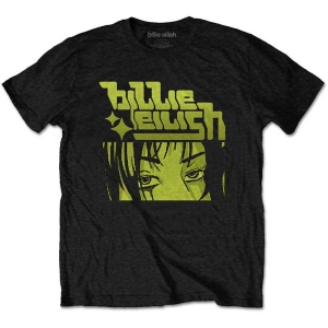 Billie Eilish - Anime Logo Uni Bl i gruppen MERCH / T-Shirt / Rockoff_Nya April24 hos Bengans Skivbutik AB (5529474r)