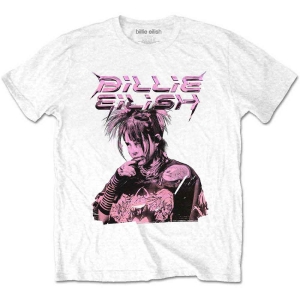 Billie Eilish - Purple Illustration Uni Wht i gruppen MERCH / T-Shirt / Rockoff_Nya April24 hos Bengans Skivbutik AB (5529476r)