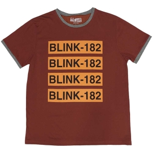 Blink-182 - Logo Repeat Ringer Uni Red i gruppen MERCH / T-Shirt / Rockoff_Nya April24 hos Bengans Skivbutik AB (5529809r)