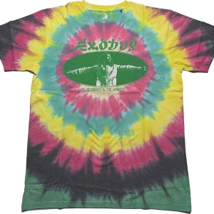 Bob Marley - Exodus Oval Uni Multi Dip-Dye i gruppen MERCHANDISE / T-shirt / Reggae hos Bengans Skivbutik AB (5529840r)