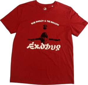 Bob Marley - Exodus Arms Outstretched Uni Red i gruppen MERCHANDISE / T-shirt / Reggae hos Bengans Skivbutik AB (5530197r)