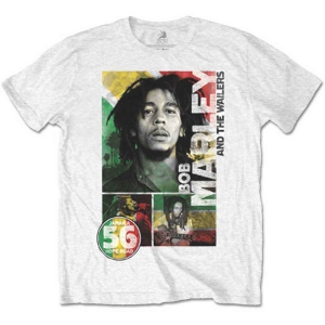 Bob Marley - Packaged 56 Hope Road Rasta Uni Wht i gruppen MERCHANDISE / T-shirt / Reggae hos Bengans Skivbutik AB (5530202r)