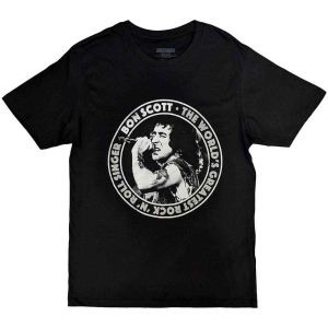 Bon Scott - Twgrrs Circle Uni Bl i gruppen MERCH / T-Shirt / Rockoff_Nya April24 hos Bengans Skivbutik AB (5530213r)