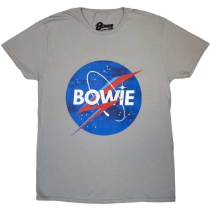 David Bowie - Starman Logo Uni Grey i gruppen MERCH / T-Shirt / Rockoff_Nya April24 hos Bengans Skivbutik AB (5530636r)