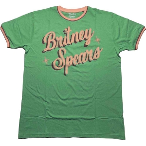 Britney Spears - Retro Text Ringer Uni Green i gruppen MERCH / T-Shirt / Rockoff_Nya April24 hos Bengans Skivbutik AB (5530646r)