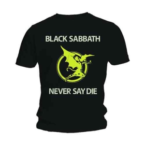 Black Sabbath - Never Say Die Uni Bl i gruppen MERCH / T-Shirt / Rockoff_Nya April24 hos Bengans Skivbutik AB (5530666r)