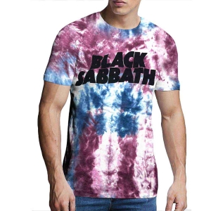 Black Sabbath - Wavy Logo Uni Blue Dip-Dye i gruppen MERCH / T-Shirt / Rockoff_Nya April24 hos Bengans Skivbutik AB (5530687r)