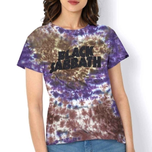 Black Sabbath - Wavy Logo Uni Purp Dip-Dye i gruppen MERCH / T-Shirt / Rockoff_Nya April24 hos Bengans Skivbutik AB (5530688r)