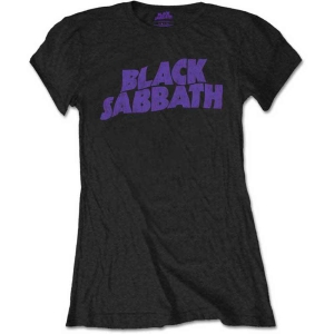 Black Sabbath - Packaged Vtge Wavy Logo Lady Bl i gruppen MERCH / T-Shirt / Rockoff_Nya April24 hos Bengans Skivbutik AB (5530700r)