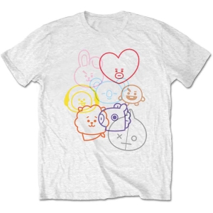 Bt21 - Faces Uni Wht i gruppen MERCH / T-Shirt / Rockoff_Nya April24 hos Bengans Skivbutik AB (5530776r)