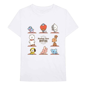 Bt21 - Resting Time Uni Wht i gruppen MERCH / T-Shirt / Rockoff_Nya April24 hos Bengans Skivbutik AB (5530781r)