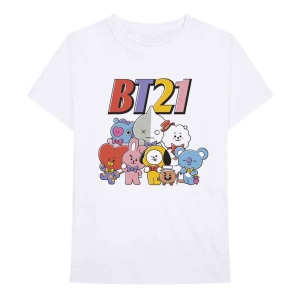 Bt21 - Colourful Squad Uni Wht i gruppen MERCH / T-Shirt / Rockoff_Nya April24 hos Bengans Skivbutik AB (5530786r)