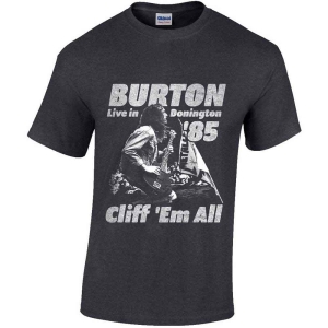 Cliff Burton - Flag Retro Uni Heather i gruppen MERCH / T-Shirt / Rockoff_Nya April24 hos Bengans Skivbutik AB (5531067r)