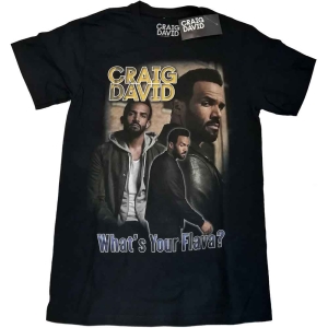 Craig David - What's Your Flava Homage Uni Bl i gruppen MERCH / T-Shirt / Rockoff_Nya April24 hos Bengans Skivbutik AB (5531077r)