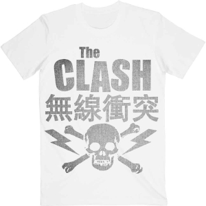 The Clash - Skull & Crossbone Uni Wht i gruppen MERCHANDISE / T-shirt / Punk hos Bengans Skivbutik AB (5531097r)