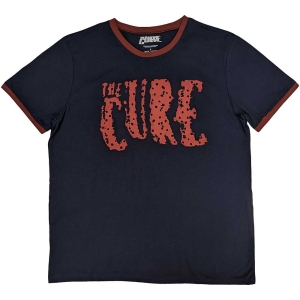 The Cure - Logo Ringer Uni Navy i gruppen MERCHANDISE / T-shirt / Metal hos Bengans Skivbutik AB (5531108r)