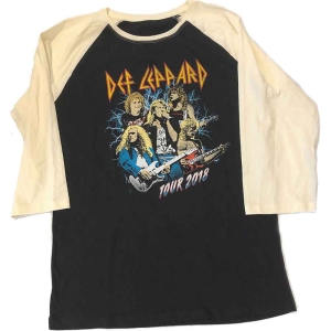 Def Leppard - 2018 Tour Photo Uni Bl Raglan: i gruppen MERCH / T-Shirt / Rockoff_Nya April24 hos Bengans Skivbutik AB (5531363r)