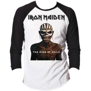 Iron Maiden - Book Of Souls Uni Bl/Wht Raglan: i gruppen MERCHANDISE / T-shirt / Metal hos Bengans Skivbutik AB (5531528)